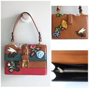 NWOT WOMEN'S DESIGNER COLLECTION EMBROIDERED TOTE CROSS-BODY HANDBAG